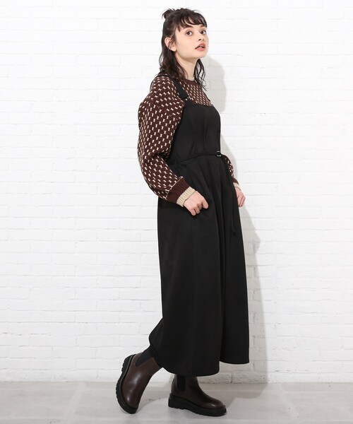 Cutie Blonde（キューティーブロンド）の「◆ポンチフェイクスエードタックジャンスカ（スカート・レディース・ブラック/ブラウン系その他/ダークブラウン・02/01/03）」の19枚目の写真