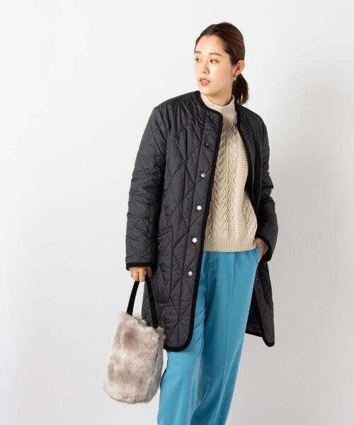 新品タグ付き　ロンドントラディション　ノーカラーロングコート　イギリス製 セール】◇【WEB限定】【LONDON TRADITION/ロンドントラディション