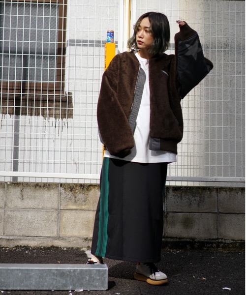 AVIREX（アヴィレックス）の「【WEB&DEPOT限定】TRACK SKIRT/ トラックスカート（スカート・レディース・ホワイト/ブラック/オリーブ・FREE）」の15枚目の写真