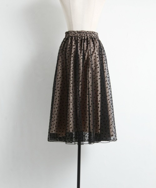 tocco closet(トッコ クローゼット)の「ハートチュールフレアスカート(スカート・レディース・ベージュ/ピンク系その他・M)」の13枚目の写真