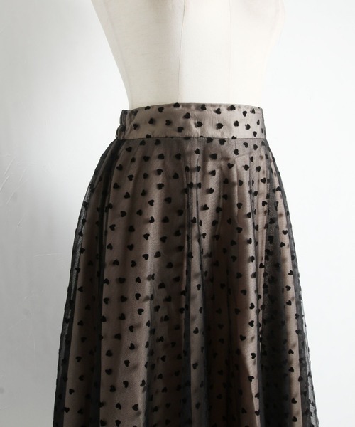 tocco closet(トッコ クローゼット)の「ハートチュールフレアスカート(スカート・レディース・ベージュ/ピンク系その他・M)」の16枚目の写真