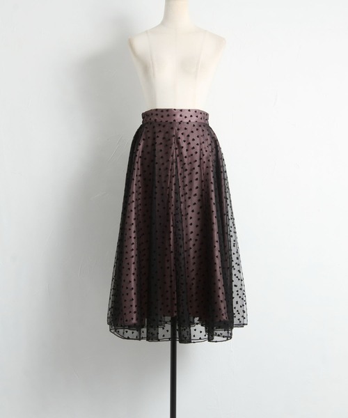 tocco closet(トッコ クローゼット)の「ハートチュールフレアスカート(スカート・レディース・ベージュ/ピンク系その他・M)」の10枚目の写真