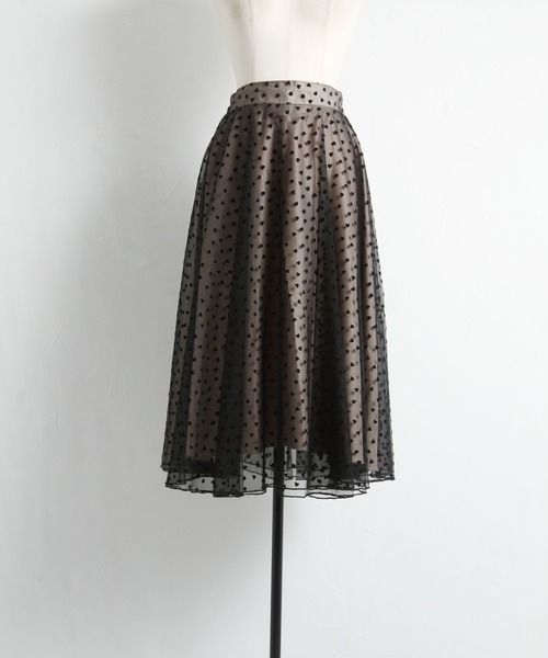 tocco closet(トッコ クローゼット)の「ハートチュールフレアスカート(スカート・レディース・ベージュ/ピンク系その他・M)」の11枚目の写真