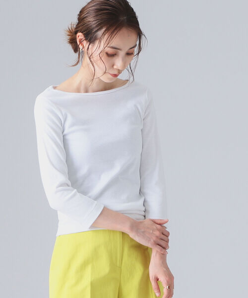 EFFE BEAMS（エッフェビームス）の「three dots / GINGER 3/4 Tシャツ（Tシャツ/カットソー・レディース・ホワイト/ブラック・ONE SIZE）」の2枚目の写真