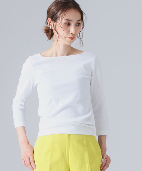 EFFE BEAMS（エッフェビームス）の「three dots / GINGER 3/4 Tシャツ（Tシャツ/カットソー・レディース・ホワイト/ブラック・ONE SIZE）」の3枚目の写真