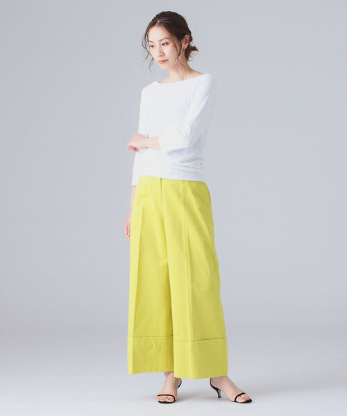 EFFE BEAMS（エッフェビームス）の「three dots / GINGER 3/4 Tシャツ（Tシャツ/カットソー・レディース・ホワイト/ブラック・ONE SIZE）」の4枚目の写真