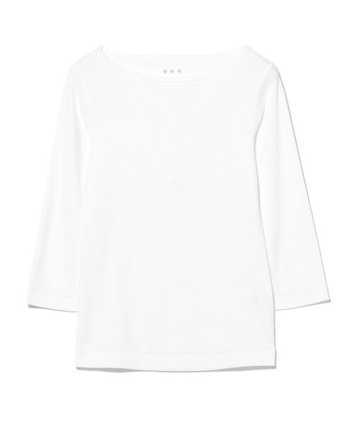 EFFE BEAMS（エッフェビームス）の「three dots / GINGER 3/4 Tシャツ（Tシャツ/カットソー・レディース・ホワイト/ブラック・ONE SIZE）」の5枚目の写真