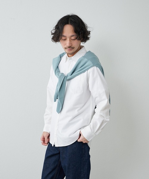 CIAOPANIC TYPY(チャオパニックティピー)の「オックスレギュラーカラーイージーケアシャツ(シャツ/ブラウス・メンズ・ホワイト/スカイブルー/ピンク・M/L)」の4枚目の写真