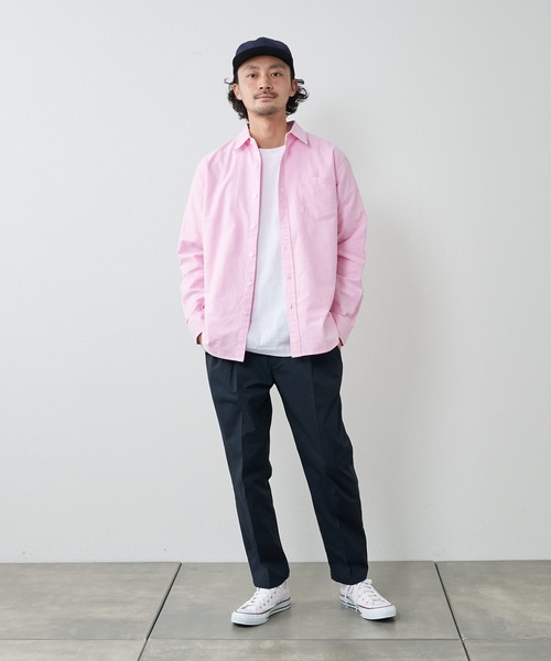 CIAOPANIC TYPY(チャオパニックティピー)の「オックスレギュラーカラーイージーケアシャツ(シャツ/ブラウス・メンズ・ホワイト/スカイブルー/ピンク・M/L)」の13枚目の写真