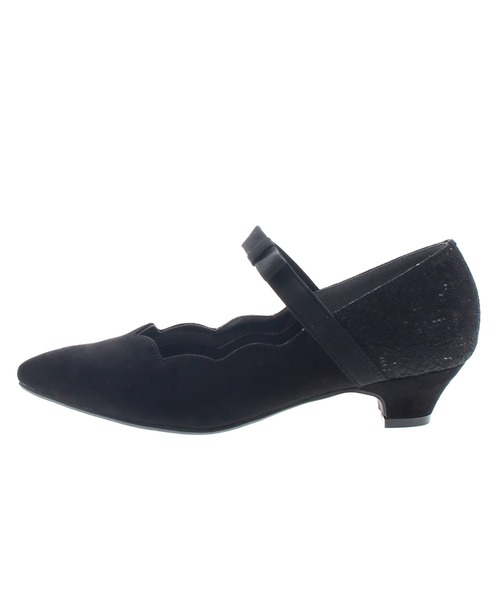 JELLY BEANS（ジェリービーンズ）の「【WEB限定】スカラップリボンストラップパンプス(217-3232)JELLY BEANS(ジェリービーンズ)（パンプス・レディース・ブラック/グレー/イエロー/ピンクベージュ・23/24/22.5/24.5/23.5）」の8枚目の写真