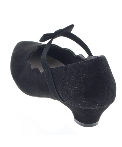 JELLY BEANS（ジェリービーンズ）の「【WEB限定】スカラップリボンストラップパンプス(217-3232)JELLY BEANS(ジェリービーンズ)（パンプス・レディース・ブラック/グレー/イエロー/ピンクベージュ・23/24/22.5/24.5/23.5）」の6枚目の写真