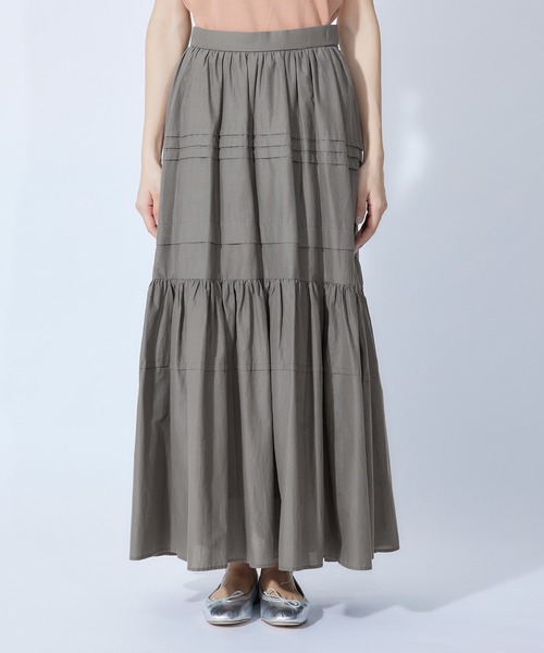 ROPE'（ロペ）の「華やぎティアードスカート/エディター三尋木奈保さんコラボ（スカート・レディース・グレー/ホワイト系その他2/ピンク系その他2・36/38）」の4枚目の写真