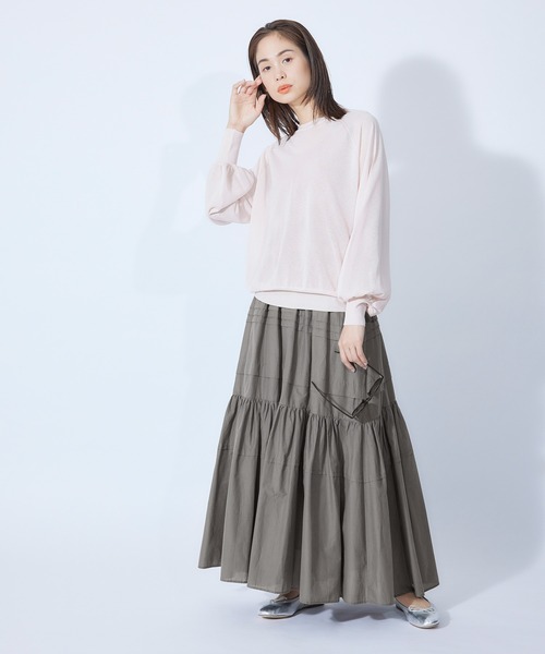 ROPE'（ロペ）の「華やぎティアードスカート/エディター三尋木奈保さんコラボ（スカート・レディース・グレー/ホワイト系その他2/ピンク系その他2・36/38）」の11枚目の写真