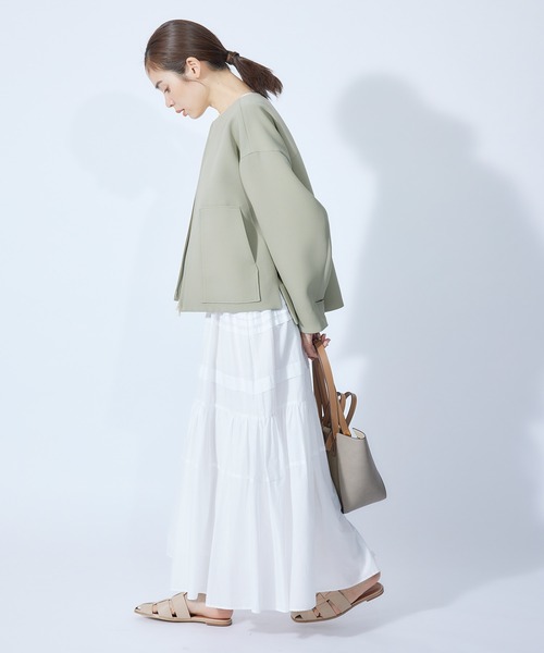 ROPE'（ロペ）の「華やぎティアードスカート/エディター三尋木奈保さんコラボ（スカート・レディース・グレー/ホワイト系その他2/ピンク系その他2・36/38）」の9枚目の写真