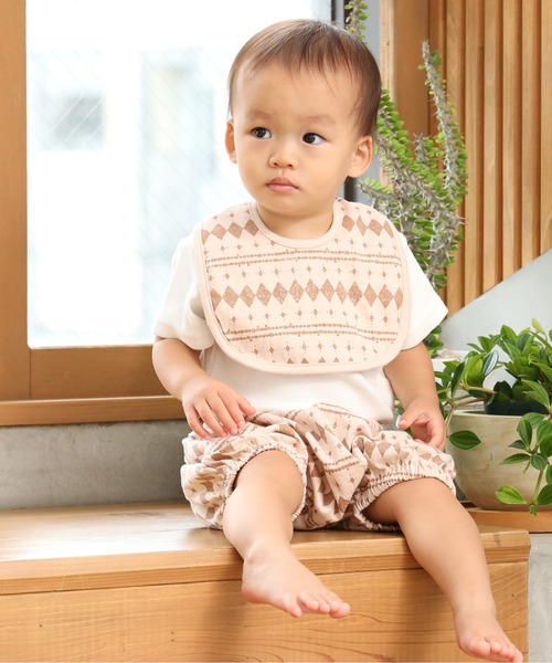 MAKE YOUR DAY（メイクユアデイ）の「幾何学柄ブルマ（その他ベビーウェア・キッズ・ベージュ/オフホワイト・70-90cm）」の4枚目の写真