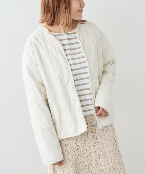 PUAL CE CIN（ピュアルセシン）の「ライナー付きマウンテンパーカー（マウンテンパーカー・レディース・ネイビー/ライトベージュ・FREE）」の5枚目の写真