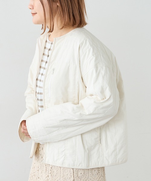 PUAL CE CIN（ピュアルセシン）の「ライナー付きマウンテンパーカー（マウンテンパーカー・レディース・ネイビー/ライトベージュ・FREE）」の6枚目の写真