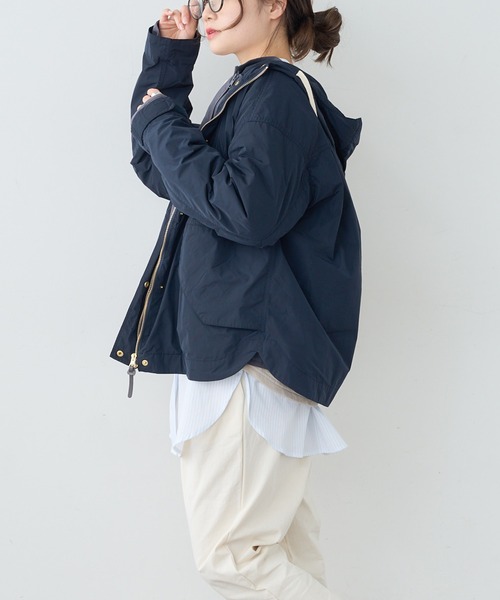 PUAL CE CIN（ピュアルセシン）の「ライナー付きマウンテンパーカー（マウンテンパーカー・レディース・ネイビー/ライトベージュ・FREE）」の9枚目の写真