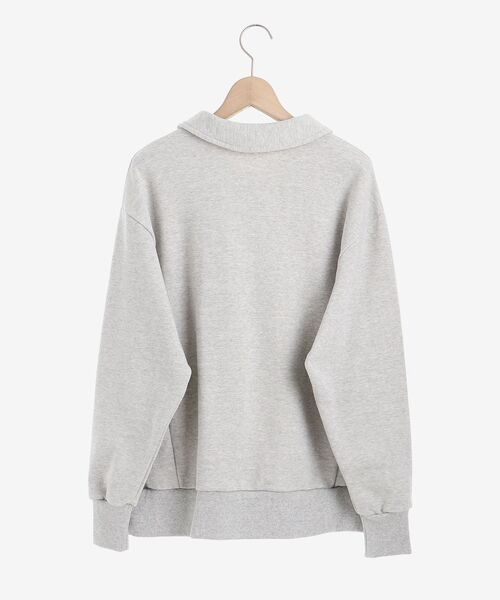 le.coeur blanc（ルクールブラン）の「ハーフジップロゴ裏毛プルオーバー（Tシャツ/カットソー・レディース・グレー/アイボリー・38）」の19枚目の写真