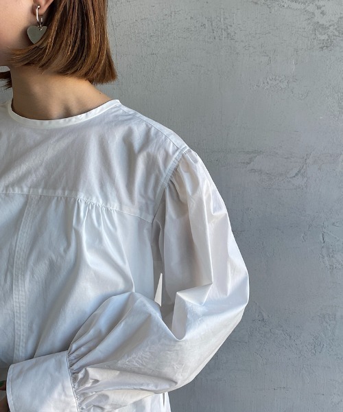 THE SHINZONE（ザ　シンゾーン）の「[THE SHINZONE/ザ シンゾーン] スモックブラウス（シャツ/ブラウス・レディース・ホワイト/ネイビー・34）」の19枚目の写真