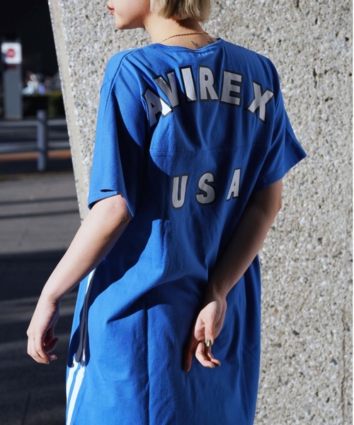 AVIREX（アヴィレックス）の「【直営店限定】AVIREX VARSITY LOGO ONE PIECE/ バーシティロゴワンピース（ワンピース・レディース・ブラック/その他5/グリーン・FREE）」の12枚目の写真