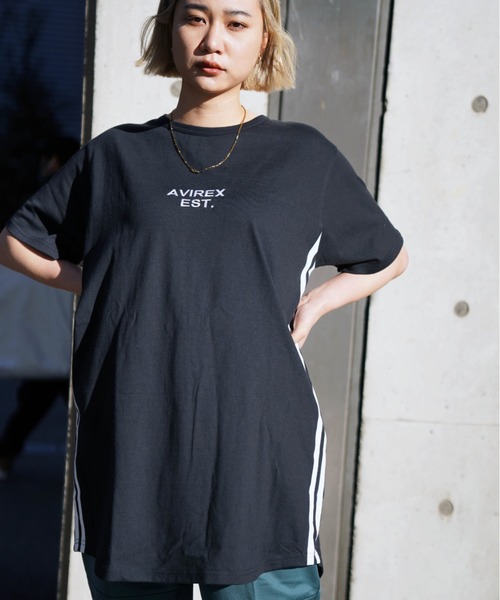 AVIREX（アヴィレックス）の「【直営店限定】AVIREX VARSITY LOGO ONE PIECE/ バーシティロゴワンピース（ワンピース・レディース・ブラック/その他5/グリーン・FREE）」の14枚目の写真