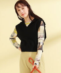 Ray BEAMS | Ray BEAMS / セーラーカラー ベスト(Tシャツ/カットソー)