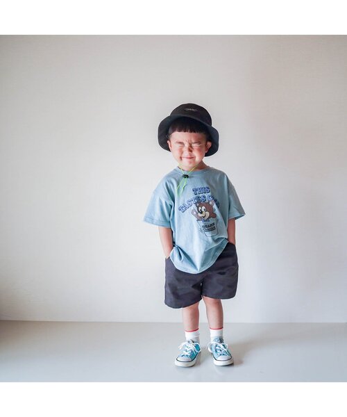 BREEZE(ブリーズ)の「ウエストコードハーフパンツ 5分丈(その他パンツ・キッズ・レッド/サックスブルー/カーキ/ライム/レインボー/チャコール・150/90/120/130/140/100/110)」の7枚目の写真