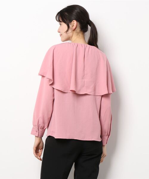 Te chichi TERRASSE（テチチテラス）の「ケープカラーブラウス（シャツ/ブラウス・レディース・ベージュ/ピンク/チャコール・ﾌﾘ-）」の5枚目の写真