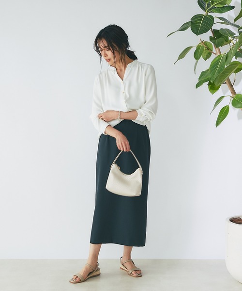 RIVE DROITE（リヴドロワ）の「フルダルストレートスカート（スカート・レディース・グレー系その他/ブラック/オレンジ/オレンジ系その他・36/38/40）」の5枚目の写真