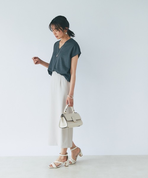 RIVE DROITE（リヴドロワ）の「フルダルストレートスカート（スカート・レディース・グレー系その他/ブラック/オレンジ/オレンジ系その他・36/38/40）」の11枚目の写真