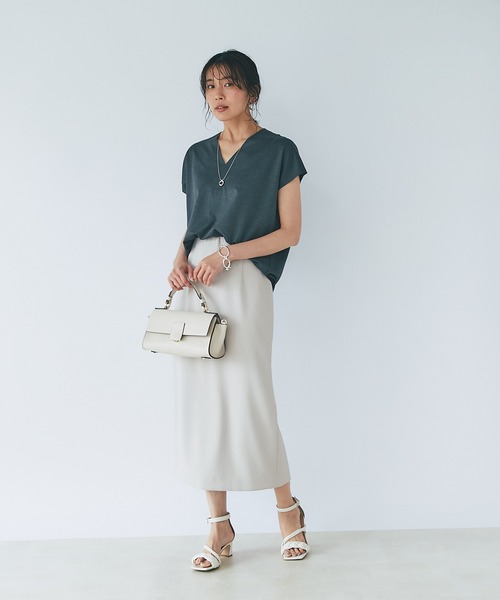 RIVE DROITE（リヴドロワ）の「フルダルストレートスカート（スカート・レディース・グレー系その他/ブラック/オレンジ/オレンジ系その他・36/38/40）」の10枚目の写真