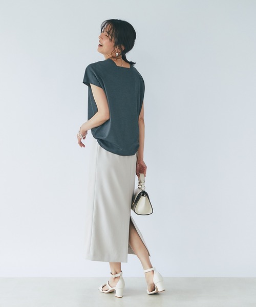 RIVE DROITE（リヴドロワ）の「フルダルストレートスカート（スカート・レディース・グレー系その他/ブラック/オレンジ/オレンジ系その他・36/38/40）」の12枚目の写真