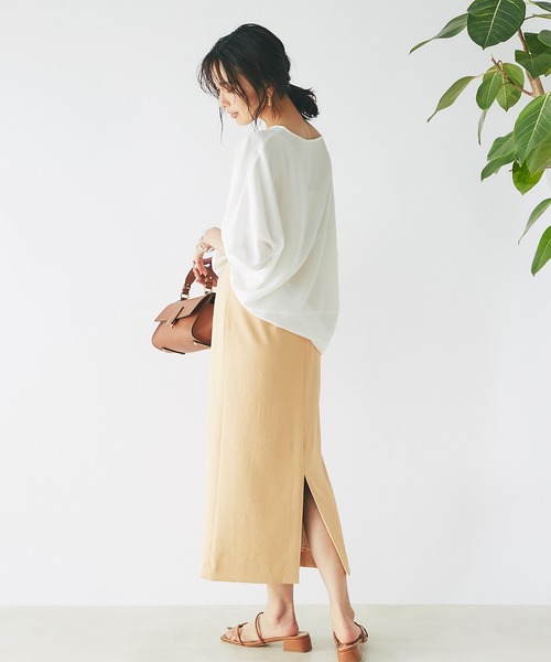 RIVE DROITE（リヴドロワ）の「フルダルストレートスカート（スカート・レディース・グレー系その他/ブラック/オレンジ/オレンジ系その他・36/38/40）」の22枚目の写真