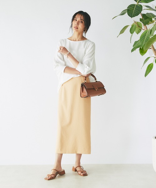 RIVE DROITE（リヴドロワ）の「フルダルストレートスカート（スカート・レディース・グレー系その他/ブラック/オレンジ/オレンジ系その他・36/38/40）」の21枚目の写真