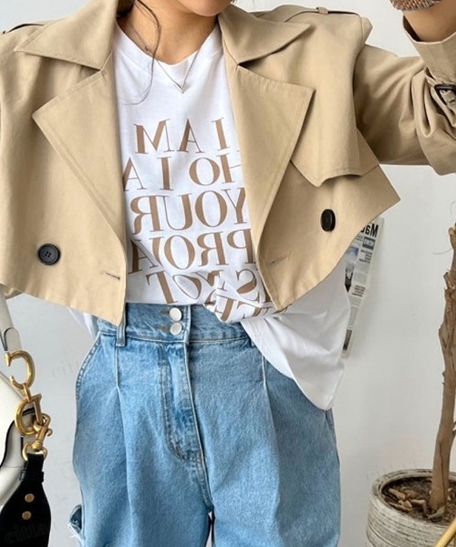 Dalfwin(ダールフィン)の「I AMレタリング半袖Tシャツ(Tシャツ/カットソー・レディース・グリーン/ブラック/ベージュ/バイオレット・FREE)」の21枚目の写真
