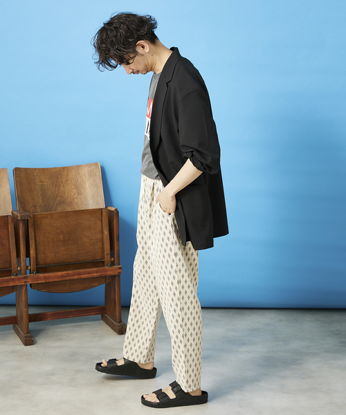 JOURNAL STANDARD relume（ジャーナルスタンダード　レリューム）の「《追加》総柄ジャージーパンツ ”DAIYA”（その他パンツ・メンズ・ブラック/ネイビー/ブラウン/ナチュラル・MEDIUM/LARGE）」の9枚目の写真