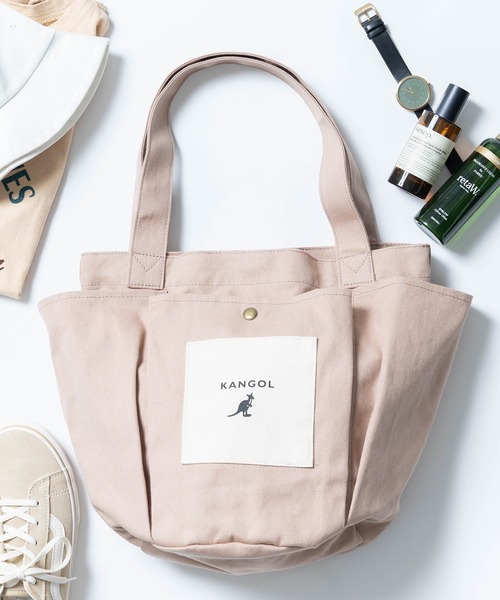 KANGOL（カンゴール）の「【KANGOL】ガーデントートバッグマルチポケット　KGSA-BG00242 ※（トートバッグ・レディース・ホワイト/ブラック/ベージュ・FREE）」の3枚目の写真
