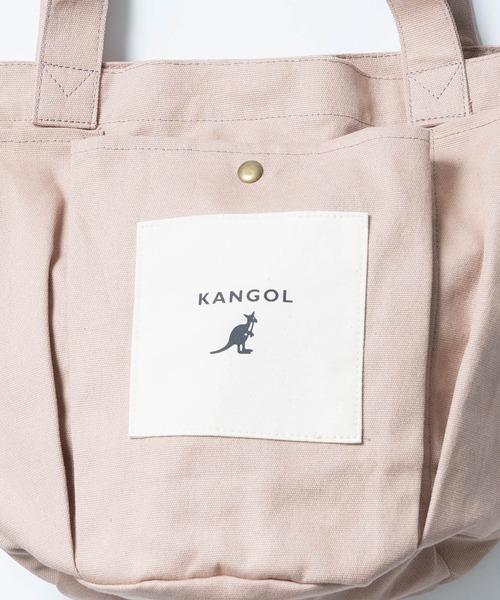 KANGOL（カンゴール）の「【KANGOL】ガーデントートバッグマルチポケット　KGSA-BG00242 ※（トートバッグ・レディース・ホワイト/ブラック/ベージュ・FREE）」の4枚目の写真