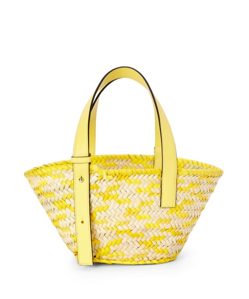 LOEWE(ロエベ)の「バスケットバッグ スモール (ヤシの葉&カーフスキン)(かごバッグ・レディース・レモンイエロー・ONE SIZE)」の3枚目の写真