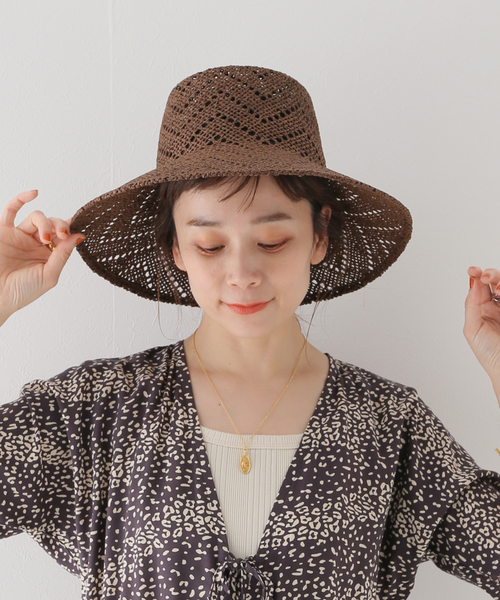 La Maison de Lyllis(メゾンドリリス)の「【La Maison de Lyllis/ラメゾンドリリス】 VAUCHO:ハット(ハット・レディース・ホワイト系その他/ブラウン・FREE)」の1枚目の写真