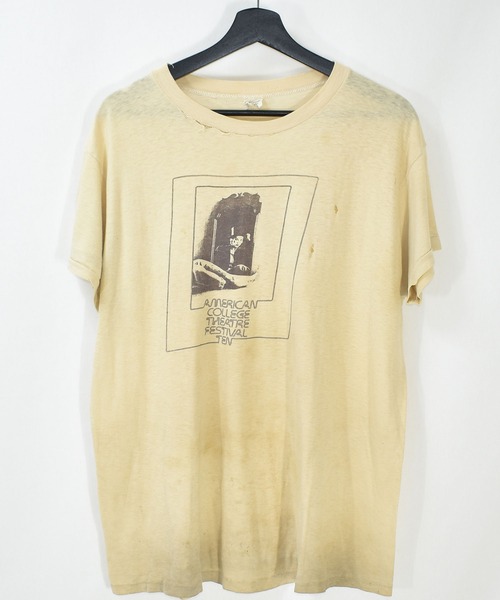 VINTAGE(ヴィンテージ)の「【ヴィンテージ古着】70's "AMERICAN COLLEGE THEATRE FESTIVAL TEN" Tシャツ(Tシャツ/カットソー・メンズ・ベージュ・LARGE)」の6枚目の写真