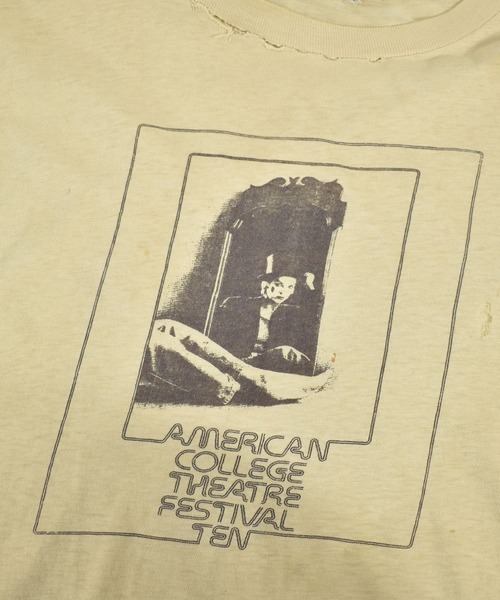VINTAGE(ヴィンテージ)の「【ヴィンテージ古着】70's "AMERICAN COLLEGE THEATRE FESTIVAL TEN" Tシャツ(Tシャツ/カットソー・メンズ・ベージュ・LARGE)」の9枚目の写真