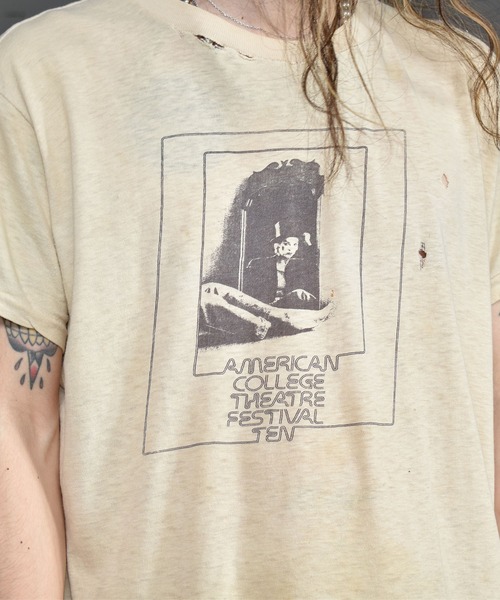 VINTAGE(ヴィンテージ)の「【ヴィンテージ古着】70's "AMERICAN COLLEGE THEATRE FESTIVAL TEN" Tシャツ(Tシャツ/カットソー・メンズ・ベージュ・LARGE)」の10枚目の写真
