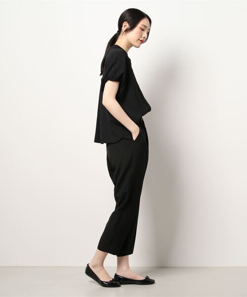 M.deux（エムドゥ）の「リネンライクセットアップ（セットアップ・レディース・ライトグレー/ブラック・MEDIUM）」の3枚目の写真