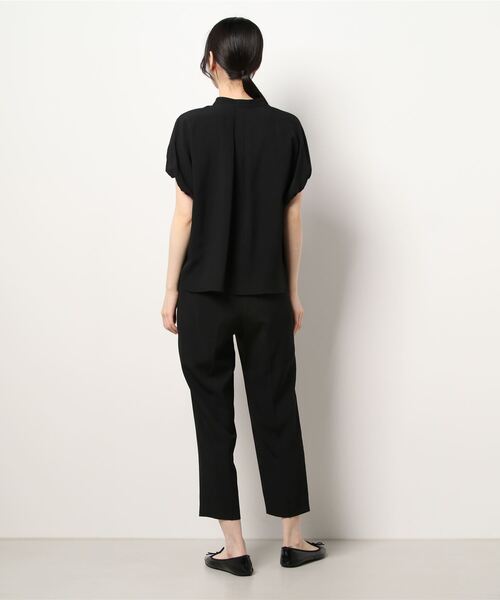 M.deux（エムドゥ）の「リネンライクセットアップ（セットアップ・レディース・ライトグレー/ブラック・MEDIUM）」の4枚目の写真