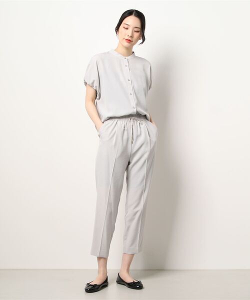 M.deux（エムドゥ）の「リネンライクセットアップ（セットアップ・レディース・ライトグレー/ブラック・MEDIUM）」の16枚目の写真