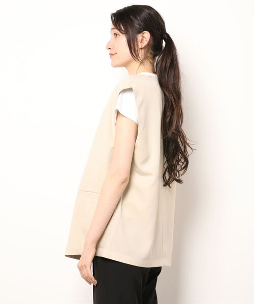 prose verse（プロズヴェール）の「麻調Wボタンジレ（ベスト・レディース・アイボリー/ブラック/ベージュ・MEDIUM）」の13枚目の写真