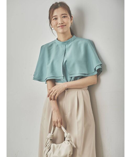 COTORICA（コトリカ）の「ケープカラーブラウス（シャツ/ブラウス・レディース・ブラック/オフホワイト/グリーン・FREE）」の17枚目の写真