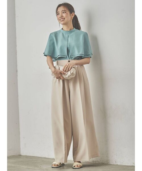 COTORICA（コトリカ）の「ケープカラーブラウス（シャツ/ブラウス・レディース・ブラック/オフホワイト/グリーン・FREE）」の14枚目の写真